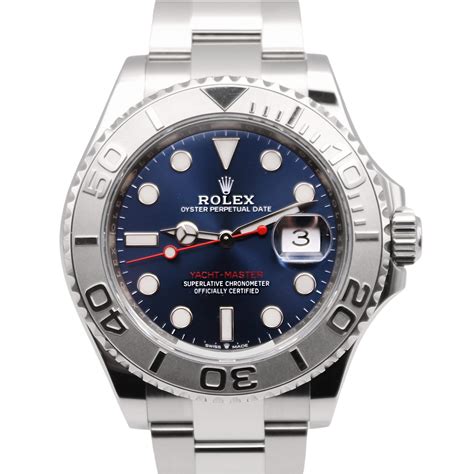 rolex yacht master 40mm blue dial|yacht master Rolex blue face.